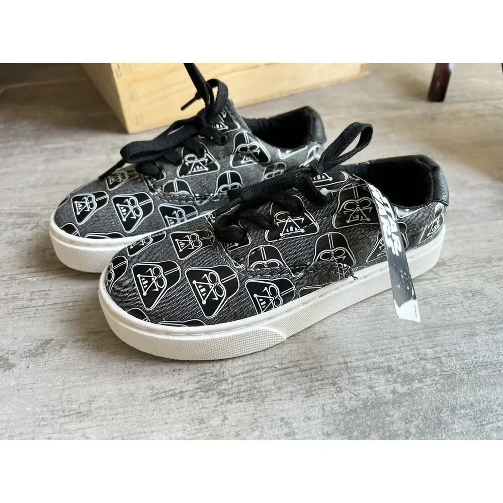 Star Wars Little Boys Kids Sneakers 92504 Darth Vader Black Gray NEW Shoes 13